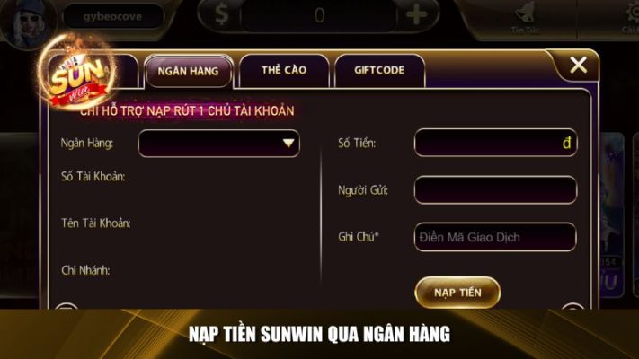Nạp tiền Sunwin qua ngân hàng